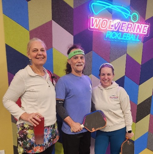 Mark playing pickleball